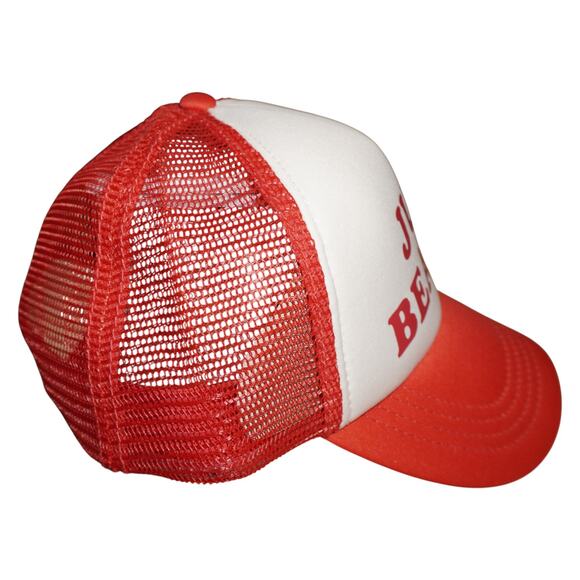 Billabong “Just Beachy” Trucker Hat Red White Mesh Snapback Surf Y2K Retro Cap - Picture 4 of 8